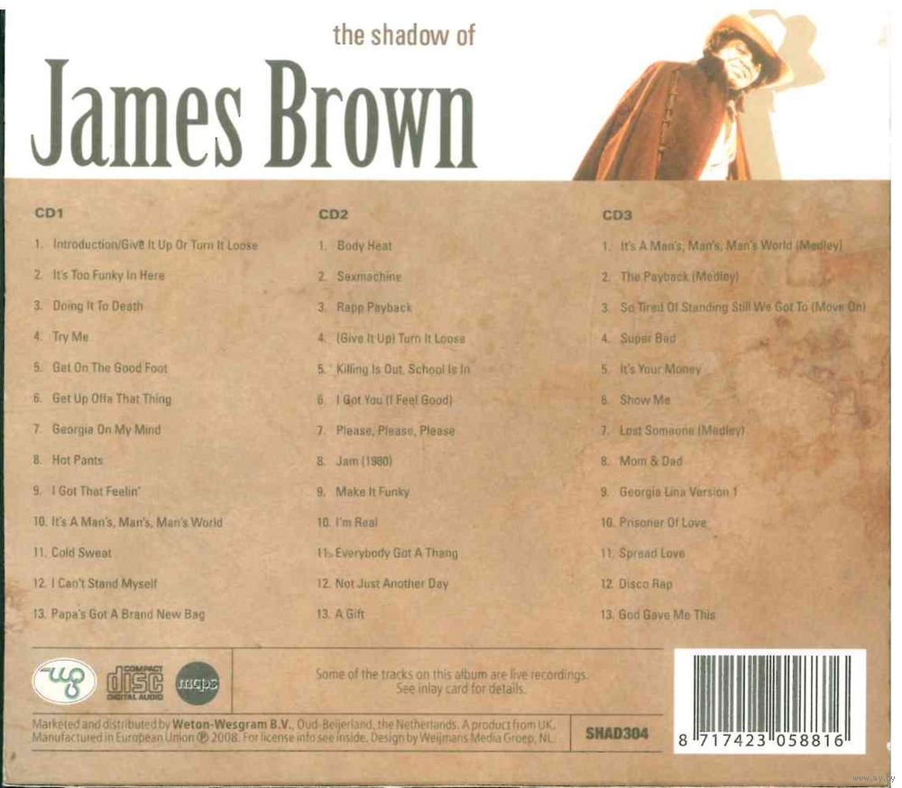 3cd Box Set The Shadow Of James Brown Kupit V Minske Muzyka Ay By Lot 5028506568