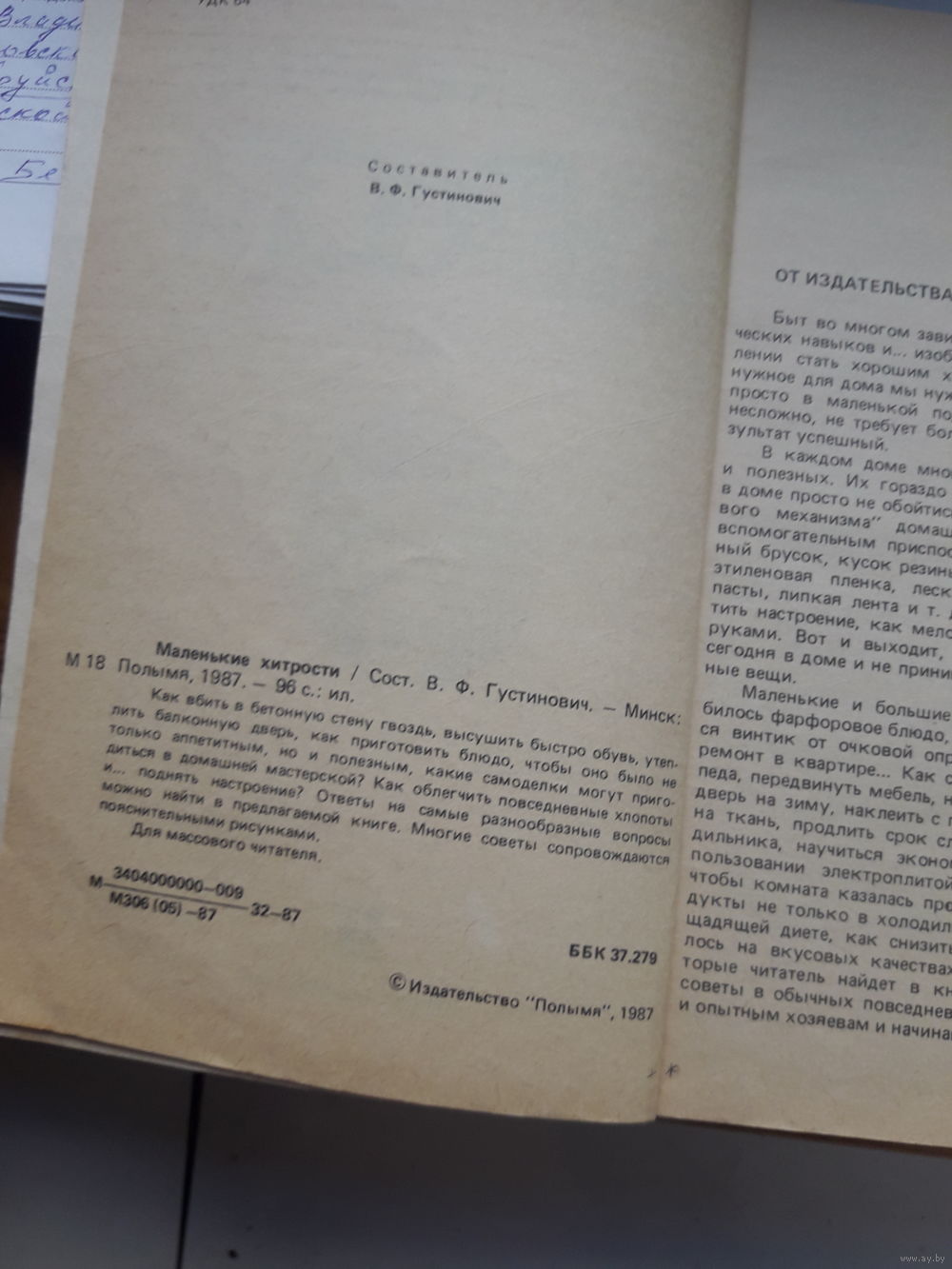 Маленькие хитрости. Купить в Бобруйске — Справочная литература Ay.by. Лот  5037353739